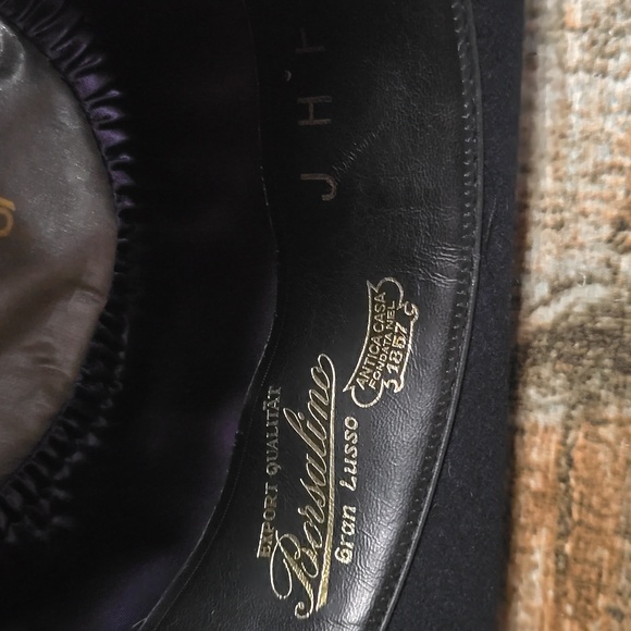 Black Pork Pie Hat with Owl Feather Accent main image 6